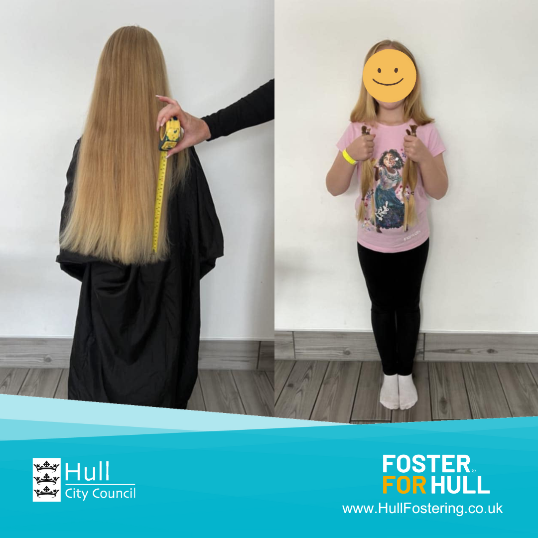 Hair Donated for Princess Trust by Foster Children, Hull Fostering