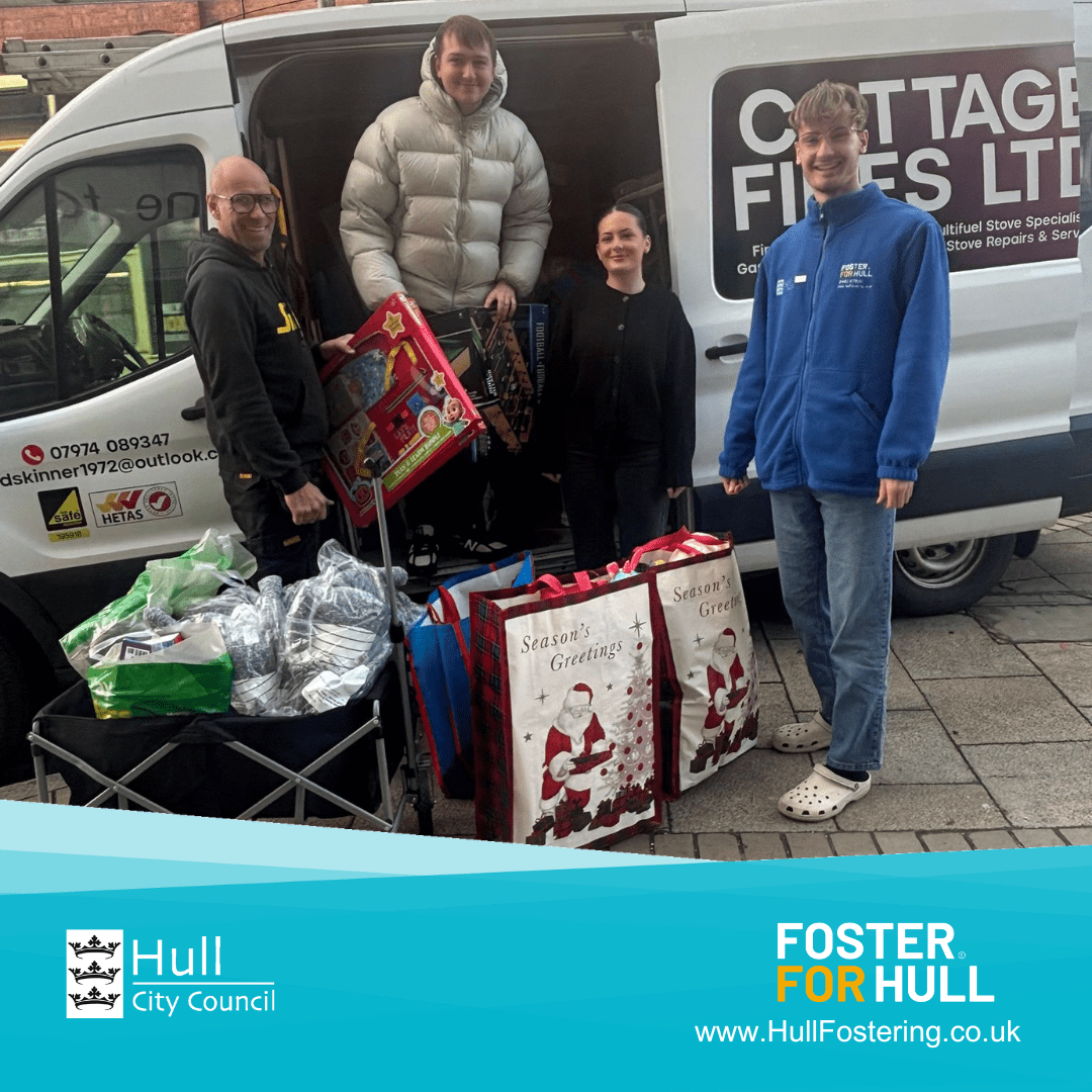 Donated gifts Hull Fostering van