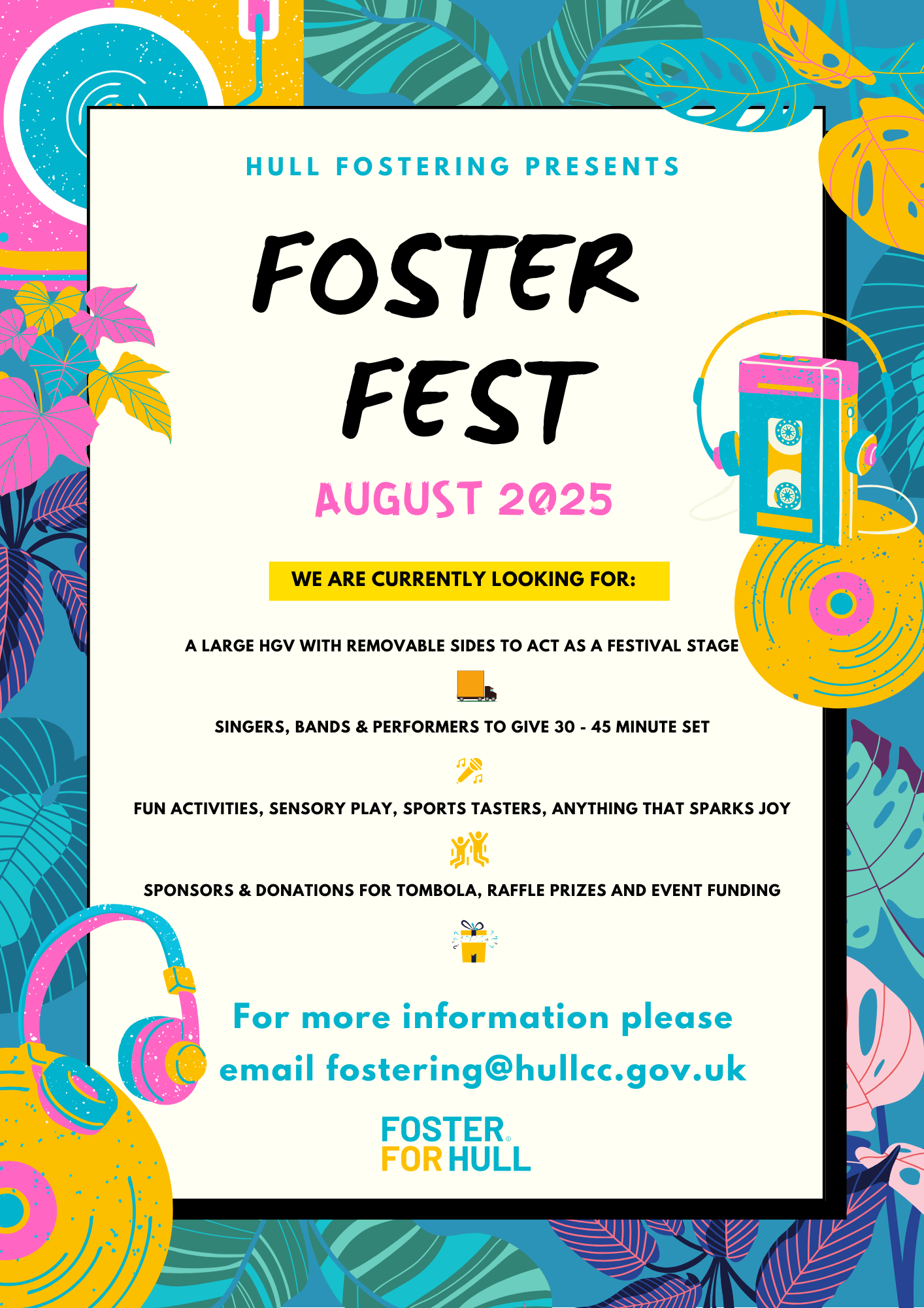 Foster fest appeal  Hull Fostering
