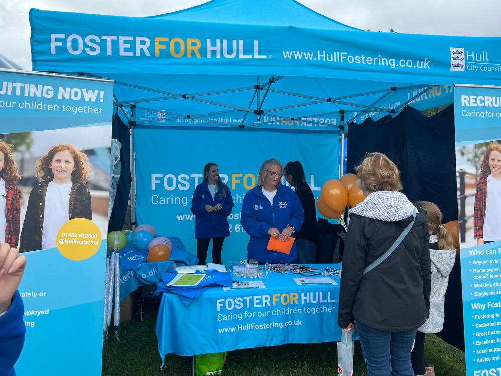 Hull Fostering volunteer at stall