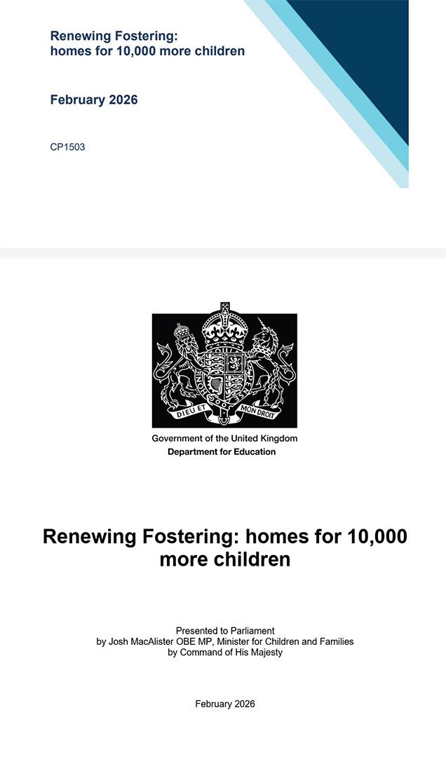 Renewing Fostering: homes for 10,000 more children