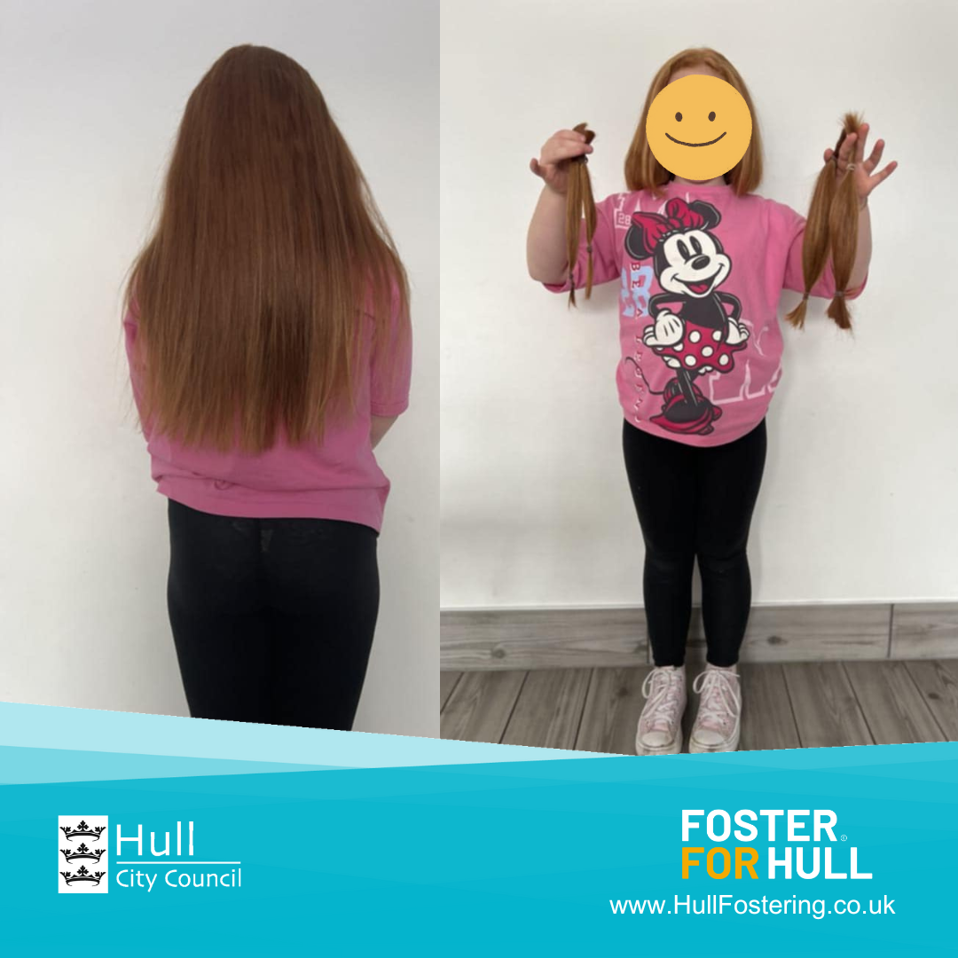 Hair Donated for Princess Trust by Foster Children, Hull Fostering