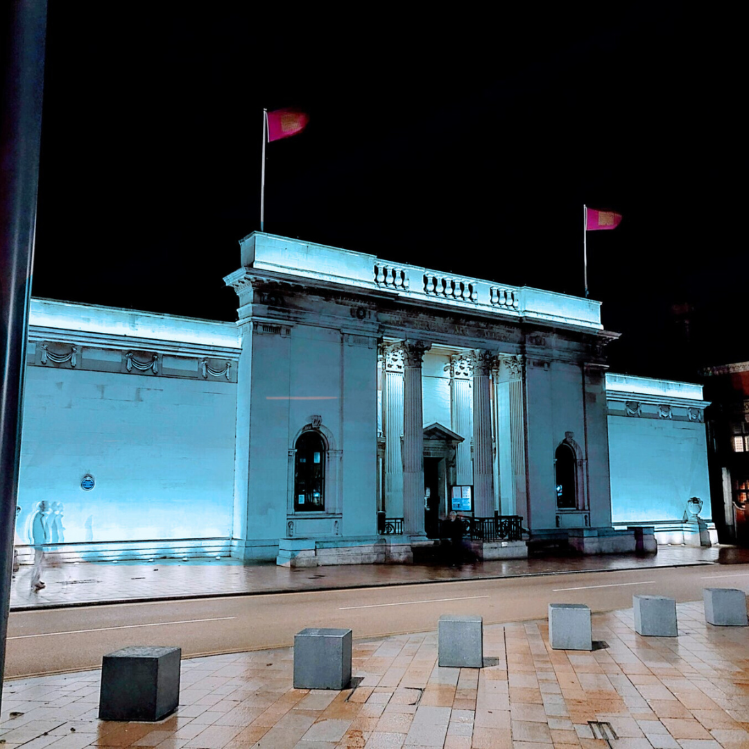 Ferens Art Gallery Hull blue in aid of Hull Fostering